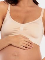 MAGIC Bodyfashion Maitinimo liemenėlė 'Mommy Comfort' smėlio spalva