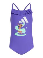 ADIDAS PERFORMANCE Sportinis maudymosi kostiumėlis 'DISNEY ' ruda / šviesiai žalia / tamsiai violetinė / balta