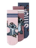 NAME IT Kojinės 'NMFJinea Stitch' tamsiai mėlyna / rausvai violetinė spalva / rožių spalva / juoda