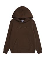 Jack & Jones Junior Megztinis be užsegimo 'JJESTAR' tamsiai ruda / balta