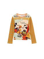 Desigual Marškinėliai 'Mickey Mouse' pastelinė mėlyna / kario spalva / oranžinė / raudona