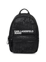 KARL LAGERFELD JEANS Kuprinė juodo džinso spalva / balta
