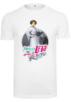 Merchcode Marškinėliai 'Star Wars Leia' mišrios spalvos / balta