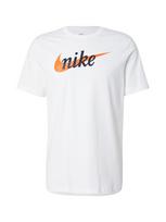 Nike Sportswear Marškinėliai tamsiai oranžinė / juoda / balta
