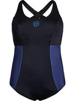 Swim by Zizzi Sportinis maudymosi kostiumėlis 'SSPORT' mėlyna / azuro spalva / juoda