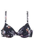 SUNSEEKER Bikinio viršutinė dalis šviesiai violetinė / oranžinė / juoda / balta
