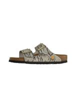 BIRKENSTOCK Šlepetės 'Arizona' nebalintos drobės spalva / antracito spalva