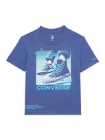 CONVERSE Marškinėliai 'CNVB PHOTO REAL SNKR' safyro / azuro spalva / pastelinė mėlyna / balta