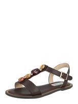 STEVE MADDEN Sandalai 'Carpertina-B' tamsiai ruda / šafrano spalva / omarų spalva / burgundiško vyno spalva