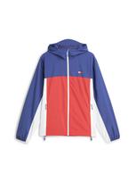 Tommy Jeans Demisezoninė striukė 'Chicago' tamsiai mėlyna / šviesiai raudona / natūrali balta