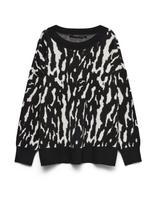 VERO MODA Megztinis 'VMNANCY' glaisto spalva / juoda