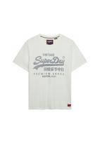 Superdry & Co Marškinėliai 'Classic' kremo / safyro