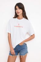 Trendyol Marškinėliai šviesiai geltona / oranžinė / balta