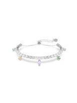 Swarovski Apyrankė geltona / šviesiai žalia / levandų spalva / sidabrinė