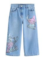Next Džinsai 'Disney Lilo & Stitch' tamsiai (džinso) mėlyna / bazalto pilka / ryškiai rožinė spalva