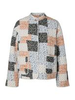 PIECES Demisezoninė striukė 'PCRIKKE' tamsiai mėlyna / oranžinė / juoda / balta