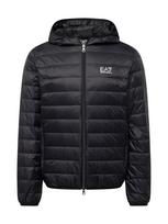 EA7 Emporio Armani Demisezoninė striukė juoda / balta