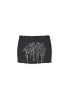 Ed Hardy Sijonas 'Gothic Drip' juoda / balta