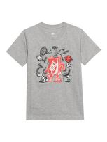 Nike Sportswear Marškinėliai margai pilka / ryškiai raudona / juoda / balkšva