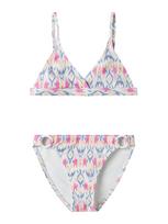 NAME IT Bikinis 'NKFZIZZA' violetinė-mėlyna / orchidėjų spalva / rožių spalva / balta
