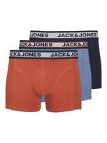 JACK & JONES Boxer trumpikės 'JACMarco' šviesiai mėlyna / tamsiai mėlyna / šviesiai pilka / tamsiai oranžinė