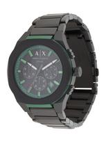 ARMANI EXCHANGE Analoginis (įprasto dizaino) laikrodis 'Sync' žalia / juoda