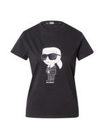 Karl Lagerfeld Marškinėliai 'Ikonik 2.0' juoda / balta