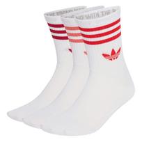 ADIDAS ORIGINALS Kojinės '3 STRIPES CREW SOCKS 3' raudona / melionų spalva / tamsiai raudona / balta