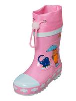 PLAYSHOES Guminiai batai 'Maus & Elefant' tamsiai mėlyna / šviesiai mėlyna / oranžinė / rožių spalva