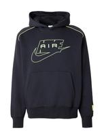 Nike Sportswear Megztinis be užsegimo 'AIR' tamsiai mėlyna / žaliosios citrinos spalva