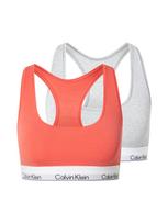 Calvin Klein Underwear Liemenėlė šviesiai pilka / omarų spalva / juoda / balta