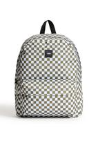 VANS Kuprinė 'Old Skool Check' alyvuogių spalva / balta