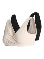 Lindex Maternity Maitinimo liemenėlė gelsvai pilka spalva / juoda