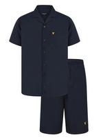 Lyle & Scott Trumpa pižama 'Riley' tamsiai mėlyna