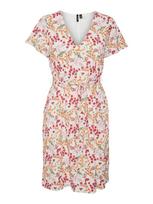 VERO MODA Suknelė žolės žalia / oranžinė / avietinė / balta