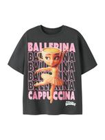 NAME IT Marškinėliai 'NKFAida Brainr' oranžinė / pastelinė rožinė / juoda / balta
