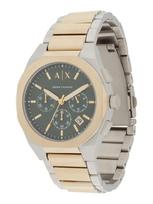 ARMANI EXCHANGE Analoginis (įprasto dizaino) laikrodis 'RAFAEL' auksas / tamsiai žalia / sidabrinė