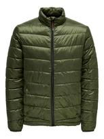 Only & Sons Demisezoninė striukė 'Carven' alyvuogių spalva / juoda