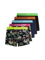 JACK & JONES Boxer trumpikės 'JACMelting Skull' tamsiai mėlyna / šviesiai žalia / oranžinė / juoda