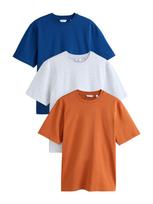 Next Marškinėliai mėlyna / omarų spalva / balta