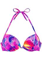 VENICE BEACH Bikinio viršutinė dalis ultramarino mėlyna (skaidri)  / orchidėjų spalva / oranžinė / tamsiai raudona