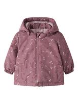 NAME IT Demisezoninė striukė 'NBFMAXI' žalia / rausvai violetinė spalva / pitajų spalva / balta