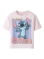NAME IT Marškinėliai 'NKFADARA STITCH' šviesiai mėlyna / auksas / rožių spalva / rožinė