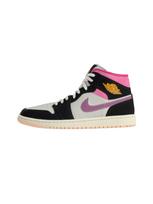 Jordan Sportbačiai su auliuku 'Air Jordan 1 Mid SE' orchidėjų spalva / rožinė / juoda / balta