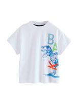Baker by Ted Baker Marškinėliai 'Dinosaur' mėlyna / kivių spalva / omarų spalva / balta