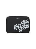 KARL LAGERFELD JEANS Nešiojamo kompiuterio krepšys ' KARL QUOTE LAPTOP ' juoda