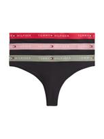 Tommy Hilfiger Underwear Siaurikės rusvai žalia / ryškiai rožinė spalva / raudona / juoda