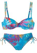 LASCANA Bikinis mėlyna / uogų spalva / oranžinė / rožinė