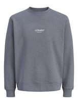 JACK & JONES Megztinis be užsegimo 'JJESoho' bazalto pilka / balta
