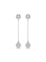 Swarovski Auskarai 'Una' sidabrinė / skaidri spalva
